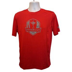 Under Armour Ryder Cup 2016 Heat Gear Athletic Sport Short Sleeve Shirt Red